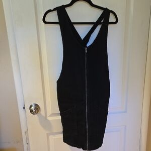 SO Black Casual Zip-Up Mini Dress